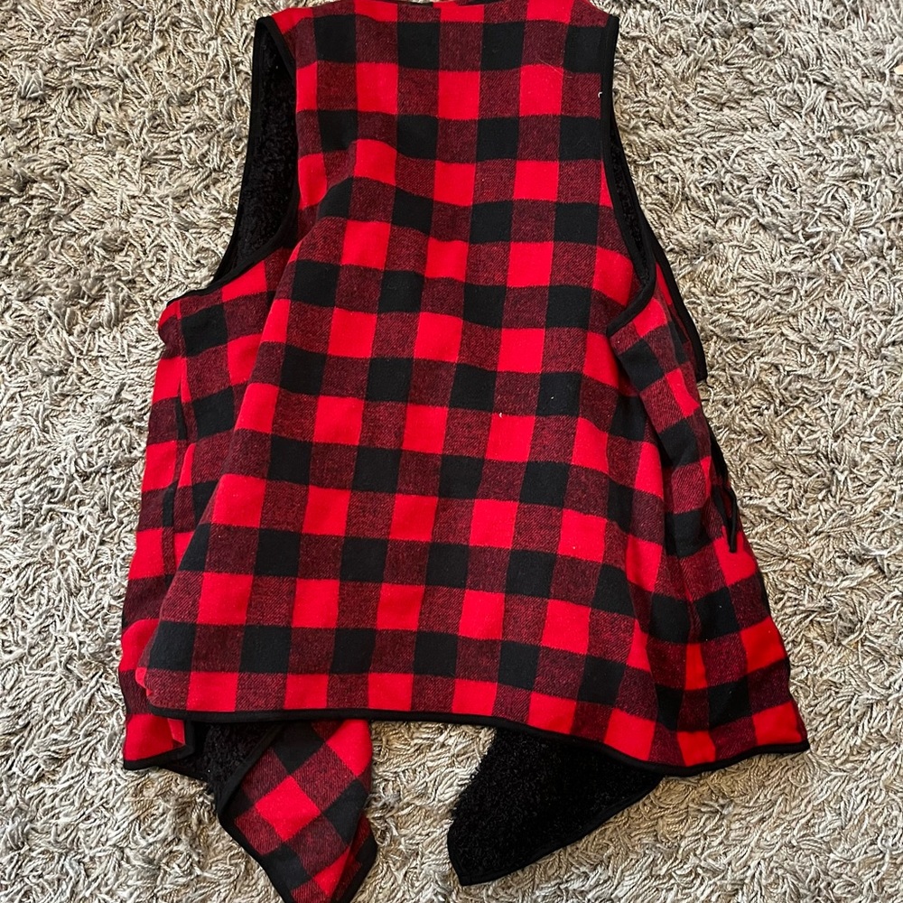 Buffalo plaid vest
